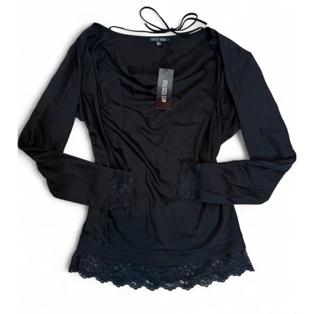 Current Mood Lace Trim Longsleeve